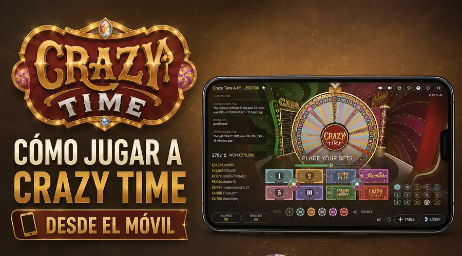 Cómo jugar a Crazy Time desde el móvil